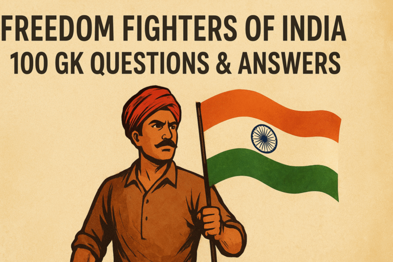 Freedom Fighters of India – 100 GK Questions & Answers