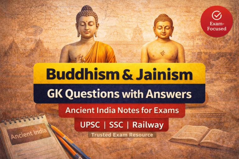 Buddhism & Jainism GK Questions with Answers | Ancient India Notes for Exams