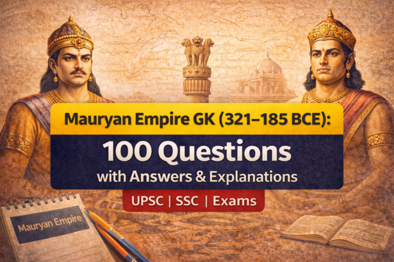 100 Mauryan Empire GK Questions with Answers