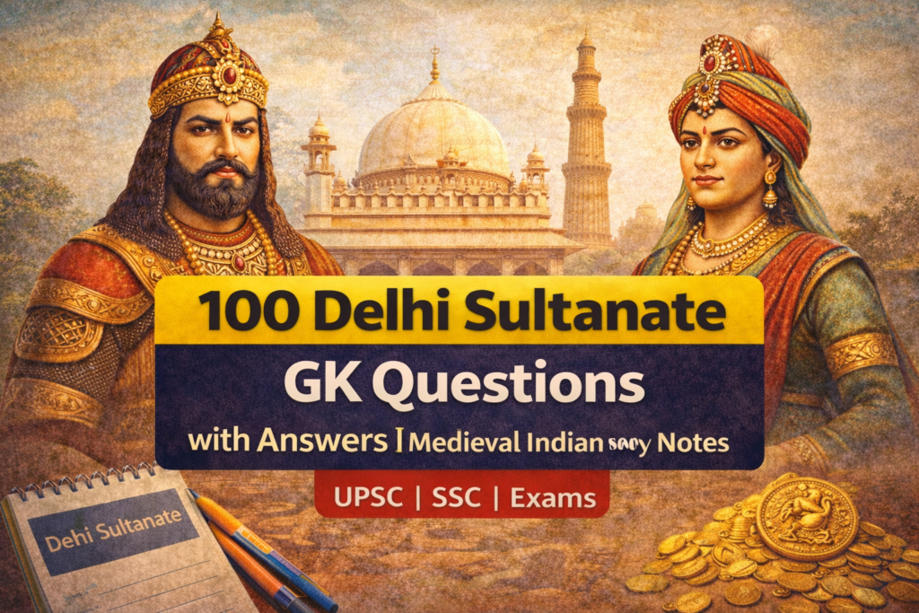100 Delhi Sultanate GK Questions with Answers