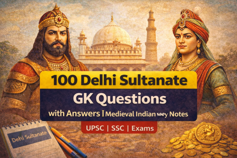 100 Delhi Sultanate GK Questions with Answers