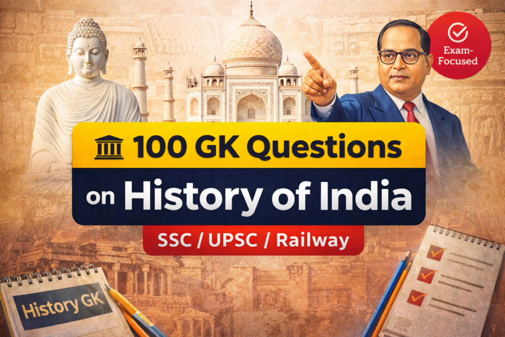 100 GK Questions on History of India