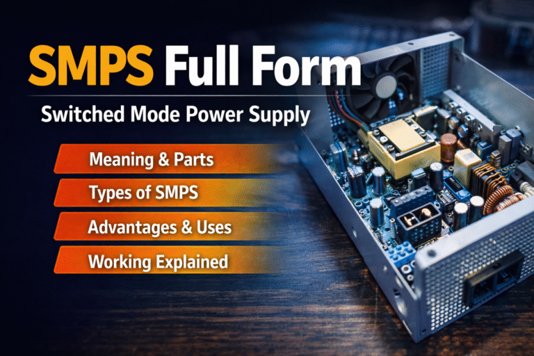 SMPS Full Form – Switched Mode Power Supply: Meaning, Working, Types, Advantages & Uses
