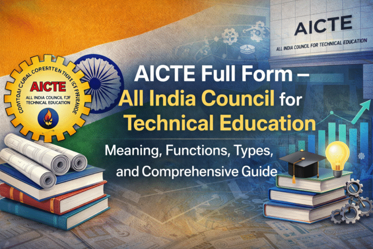 AICTE Full Form – All India Council for Technical Education: Meaning, Functions, Types, and Comprehensive Guide
