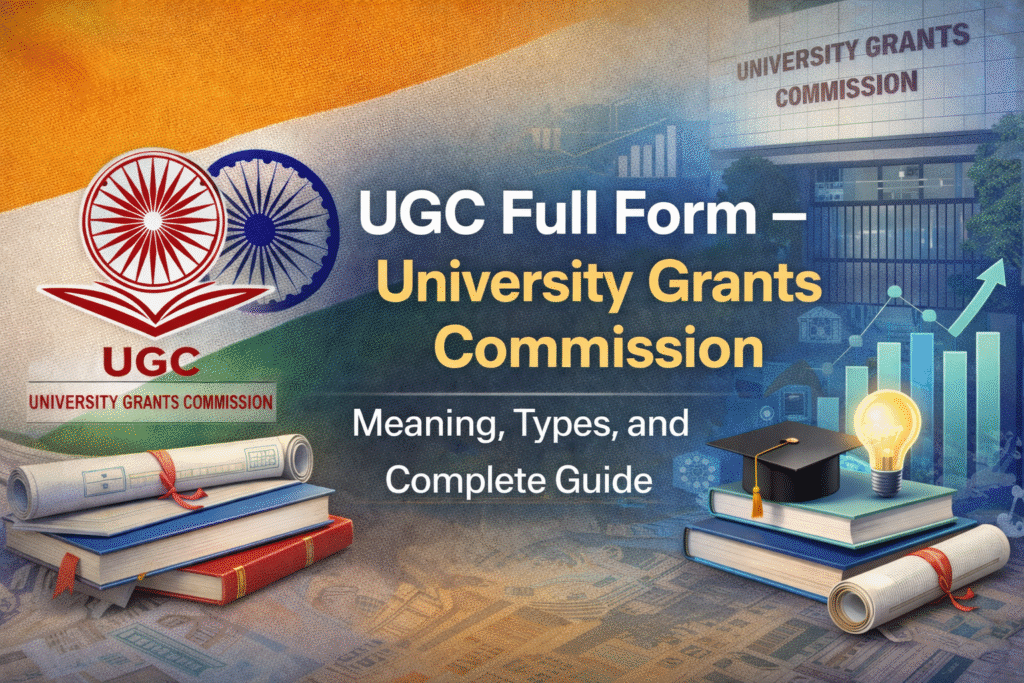 UGC Full Form – University Grants Commission: Meaning, Types, and Complete Guide