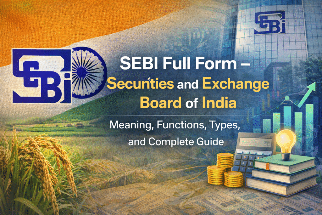 SEBI Full Form – Securities and Exchange Board of India: Meaning, Functions, Types, and Complete Guide