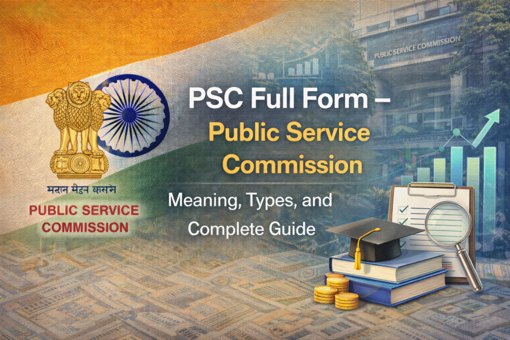 PSC Full Form – Public Service Commission: Meaning, Types, and Complete Guide