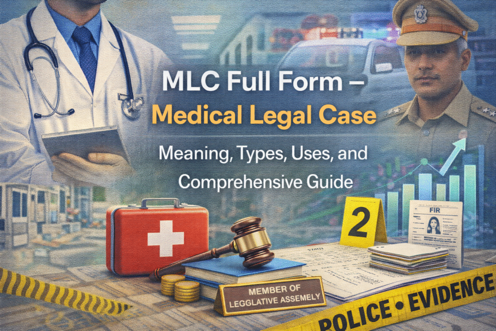 MLC Full Form – Medical Legal Case: Meaning, Types, Uses, and Comprehensive Guide
