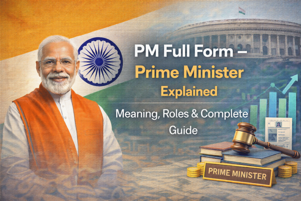 PM Full Form – Prime Minister Explained: Meaning, Roles & Complete Guide