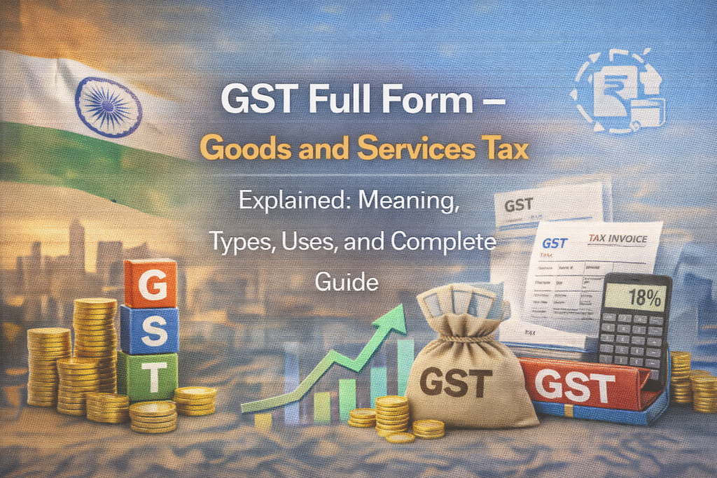 GST Full Form – Goods and Services Tax Explained: Meaning, Types, Uses, and Complete Guide