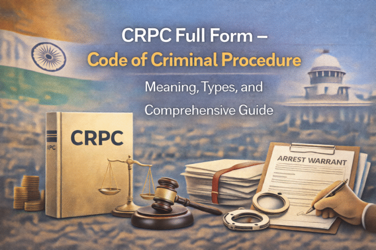 CRPC Full Form – Code of Criminal Procedure: Meaning, Types, and Comprehensive Guide