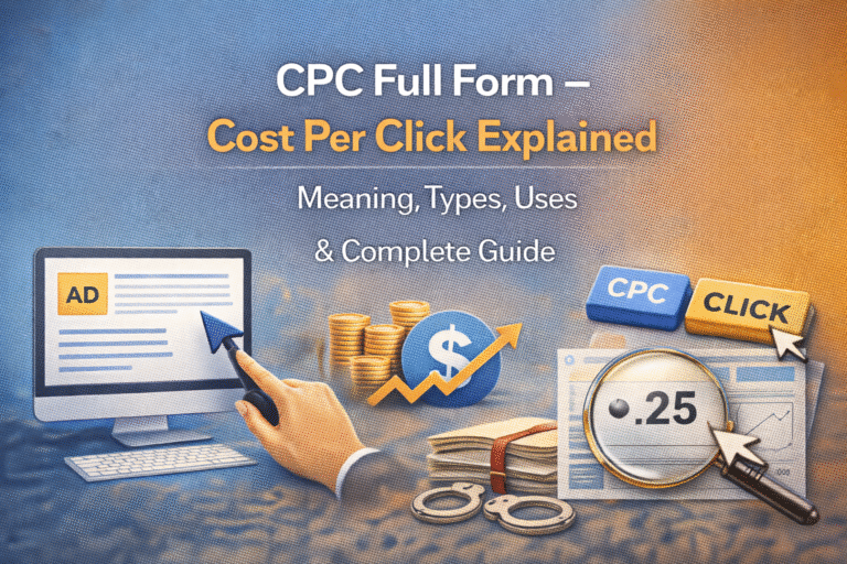 CPC Full Form – Cost Per Click Explained: Meaning, Types, Uses & Complete Guide
