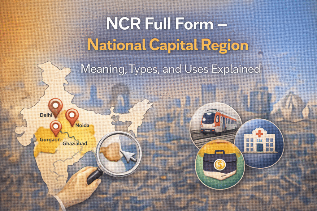 NCR Full Form – National Capital Region: Meaning, Types, and Uses Explained