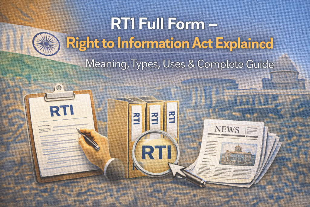 RTI Full Form – Right to Information Act Explained: Meaning, Types, Uses & Complete Guide