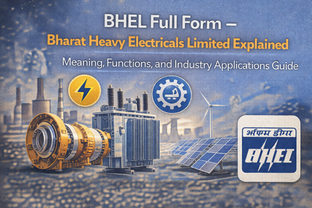 BHEL Full Form – Bharat Heavy Electricals Limited Explained: Meaning, Functions, and Industry Applications Guide