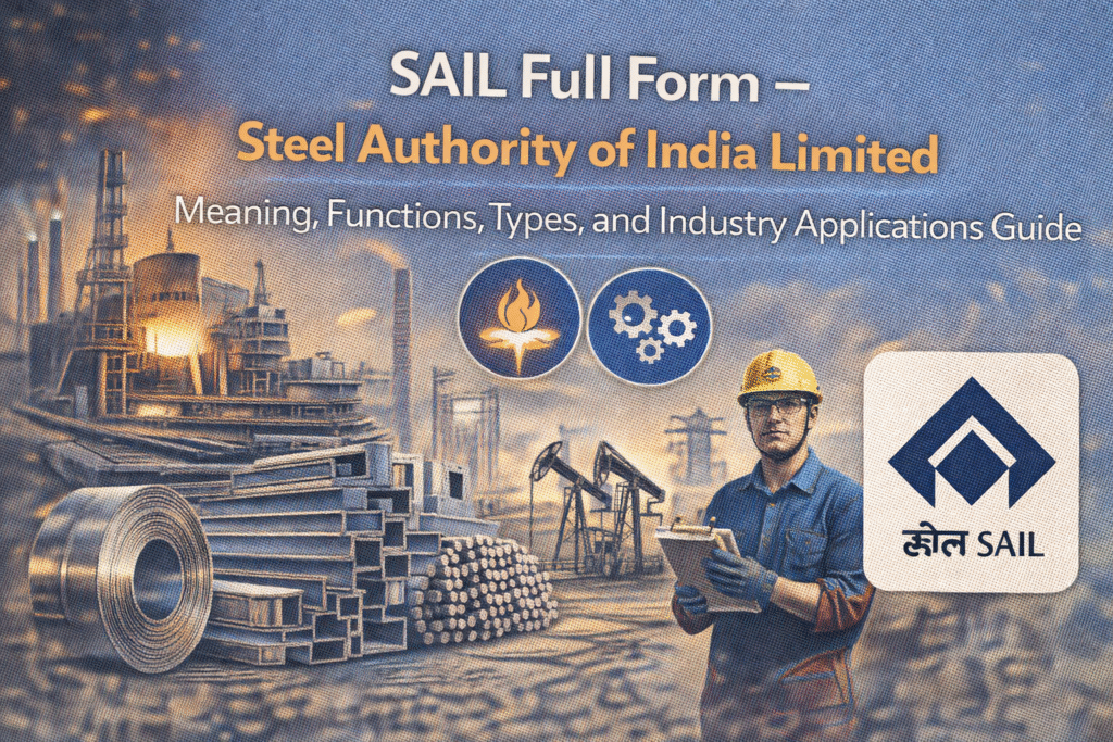 SAIL Full Form – Steel Authority of India Limited: Meaning, Functions, Types, and Industry Applications Guide