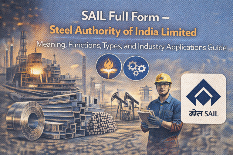 SAIL Full Form – Steel Authority of India Limited: Meaning, Functions, Types, and Industry Applications Guide