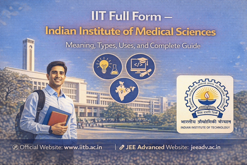 IIT Full Form – Indian Institute of Technology: Meaning, Types, Uses, and Complete Guide