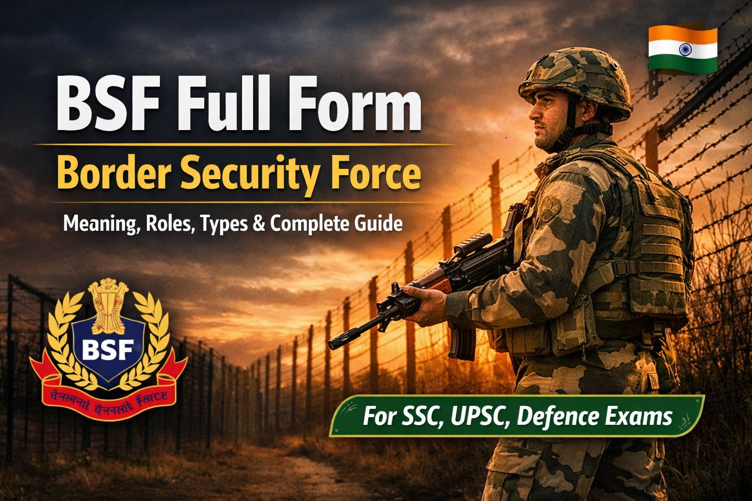 BSF Full Form – Border Security Force Explained: Meaning, Roles, Types ...