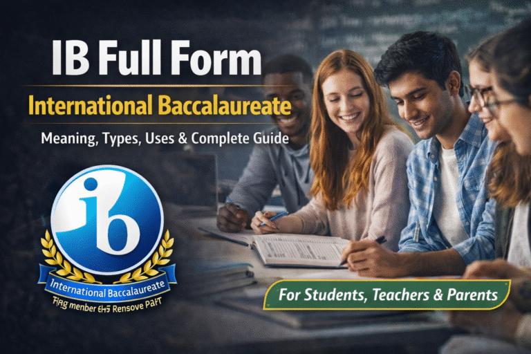 IB Full Form – International Baccalaureate Meaning, Types, Uses & Complete Guide