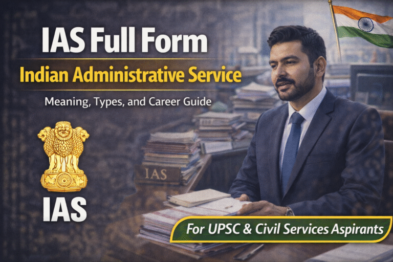 IAS Full Form – Indian Administrative Service Explained: Meaning, Types, and Career Guide