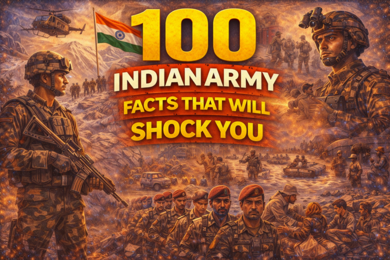 Discover 100 Indian Army facts that will shock you with real life stories, training secrets and survival realities of soldiers guarding the nation.
