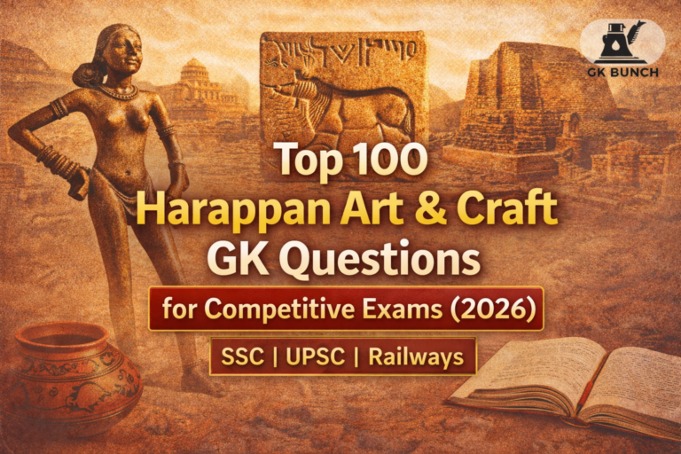 Top 100 Harappan Art & Craft GK Questions for Competitive Exams (2026)