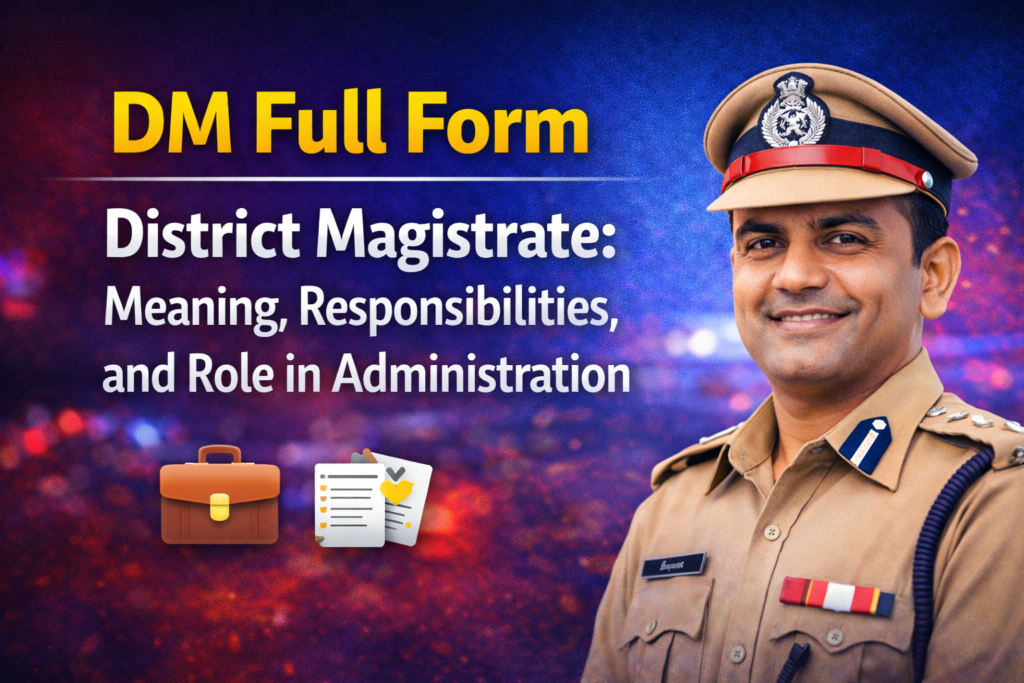 What is DM Full Form? District Magistrate Explained in India